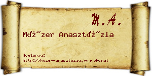Mózer Anasztázia névjegykártya